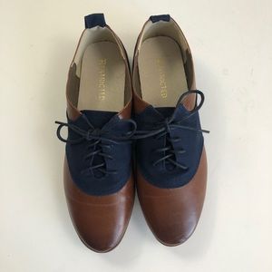 Restricted Navy and Brown Loafers